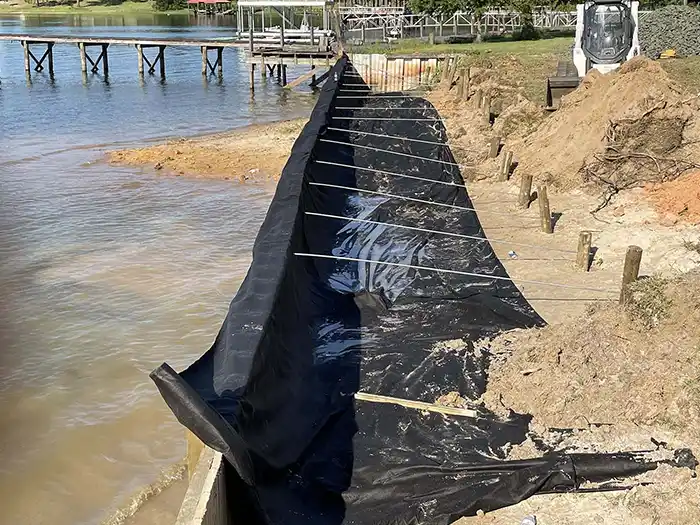 Bulkheads and retaining walls contractor in the Lufkin Texas area.