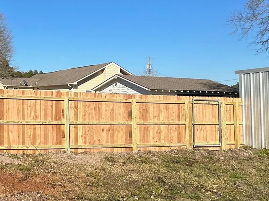 Wood privacy fencing in Lufkin Texas