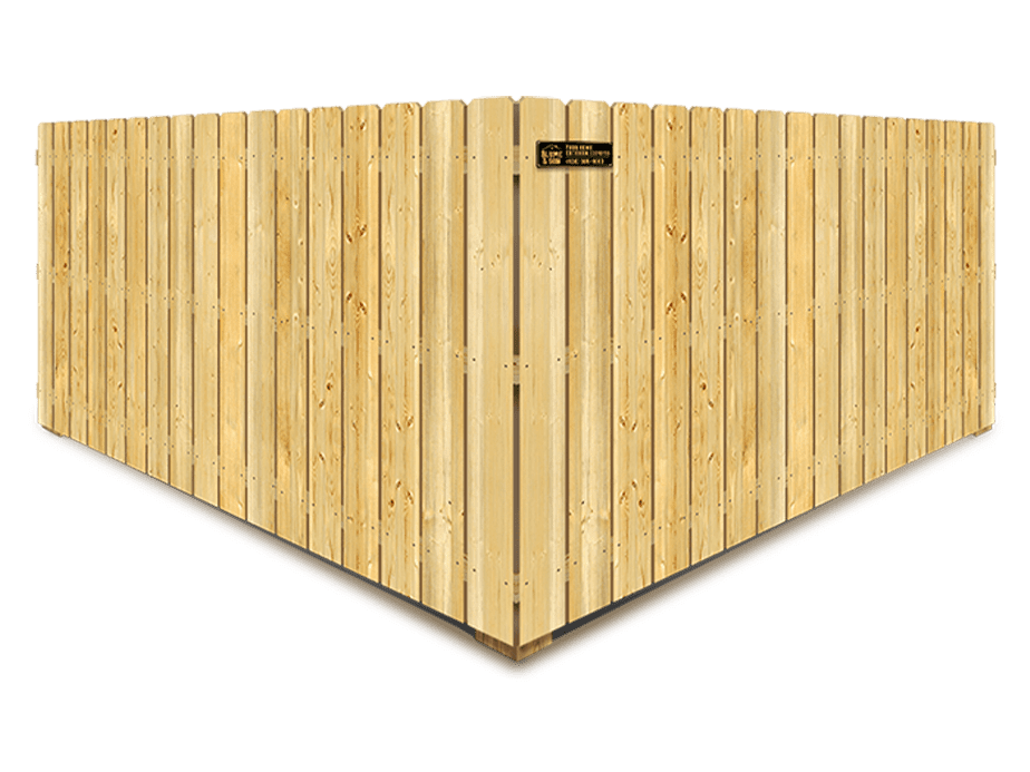 Crockett TX stockade style wood fence