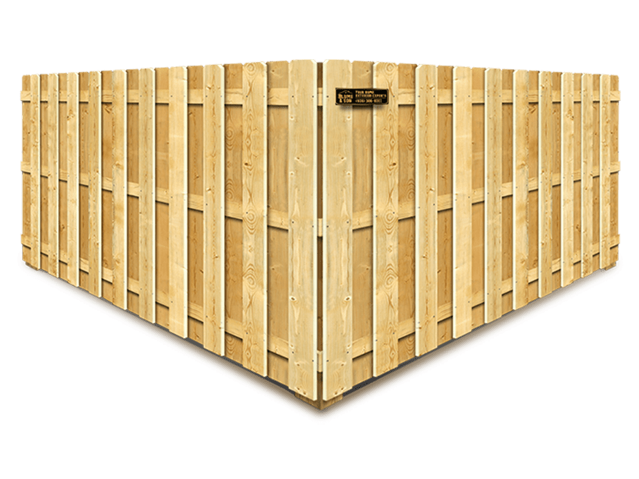 Hemphill TX Shadowbox style wood fence