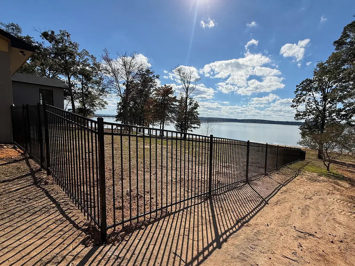 Black Aluminum Waterfront Property Fence
