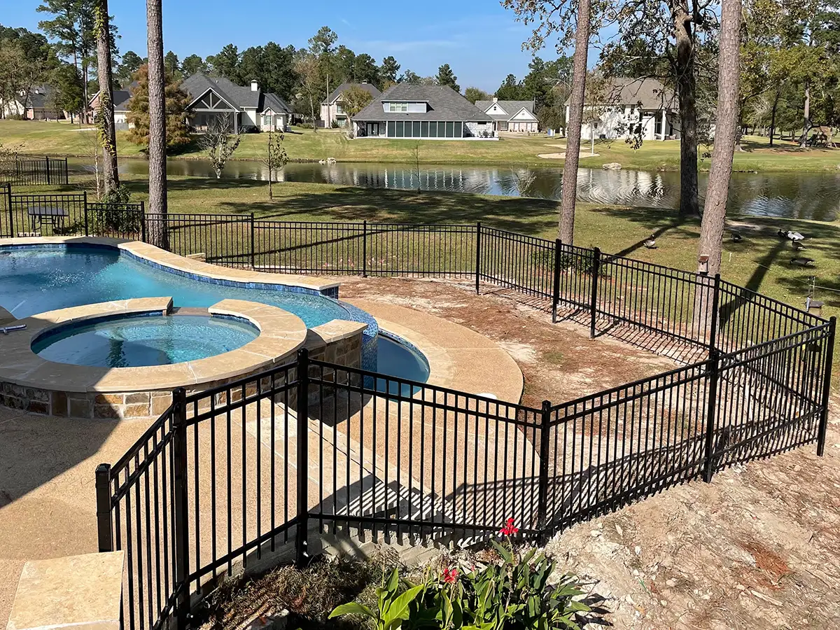 Black Aluminum Poolside Enclosure Fence