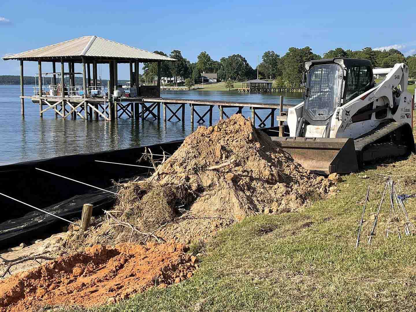 East Texas Lakefront Retaining Wall 