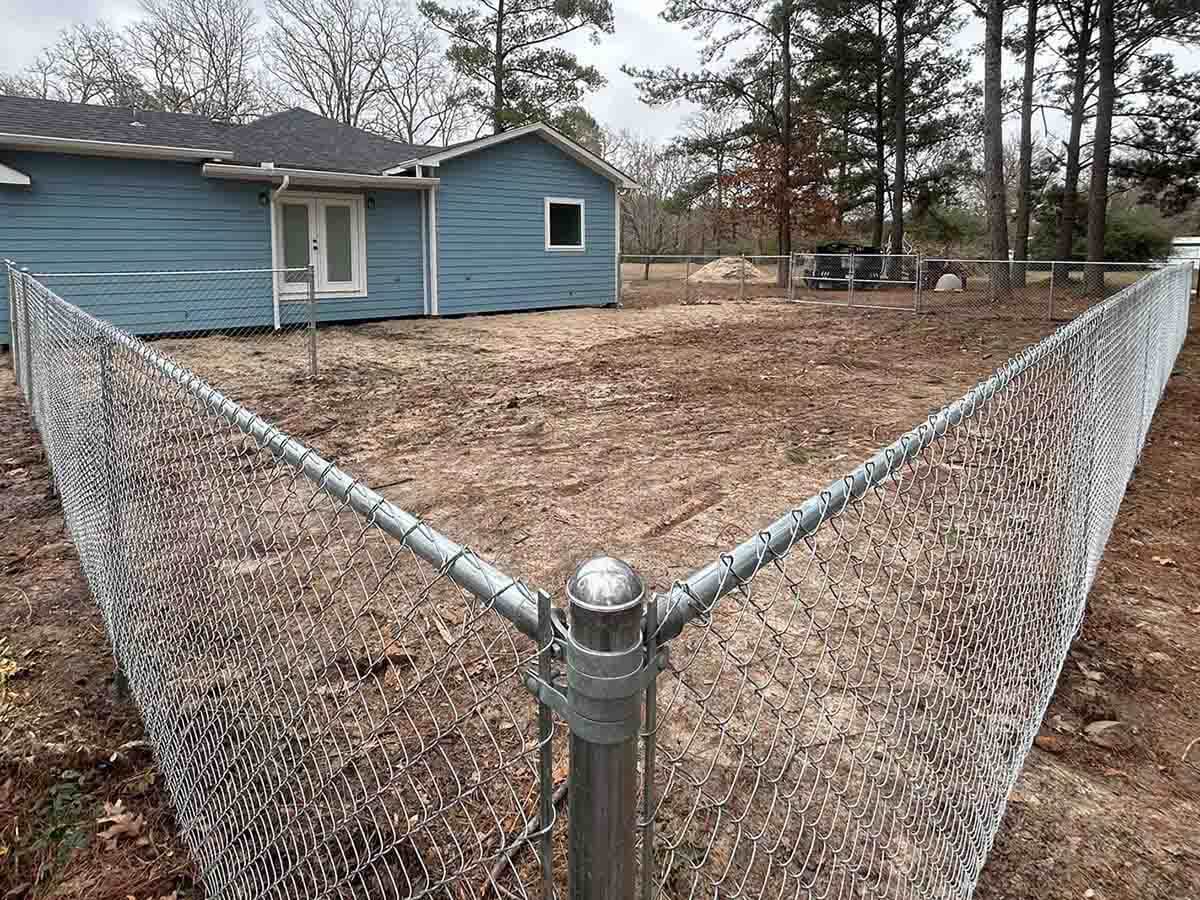 Lufkin Texas Residential Galvanized Chain Link Fence