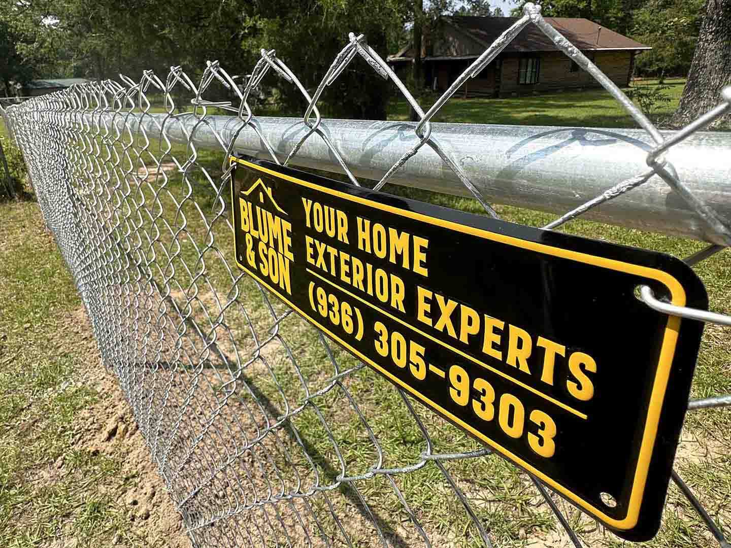 Galvanized Commercial Link Fence in East Texas