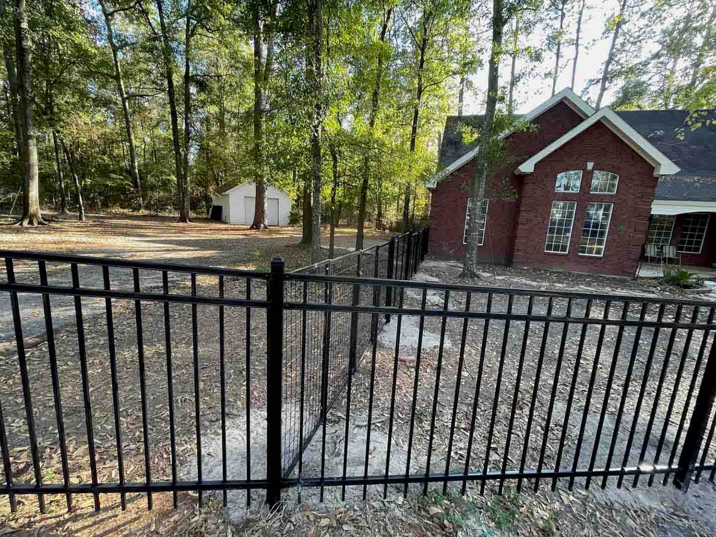 Lufkin Texas Black Metal Fence Install