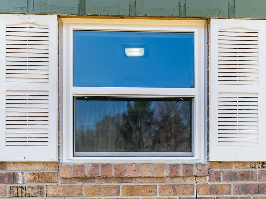 New vinyl window after