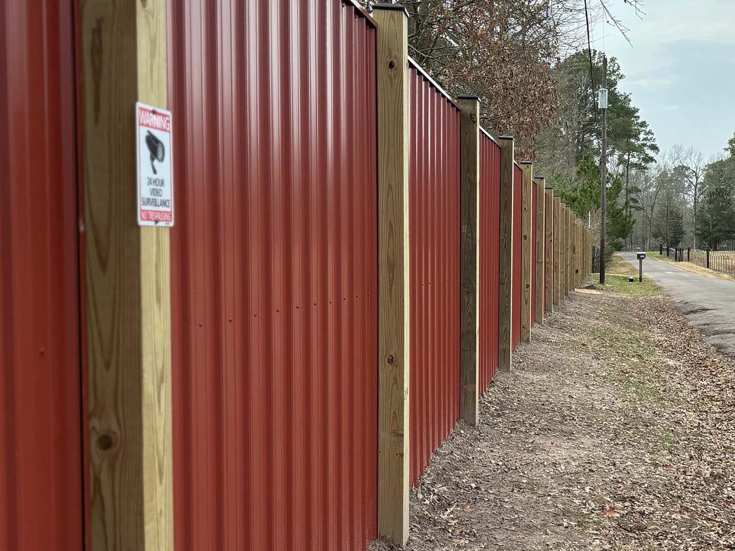 Commercial R-Panel Fence for Lufkin Texas Industrial & Business Properties