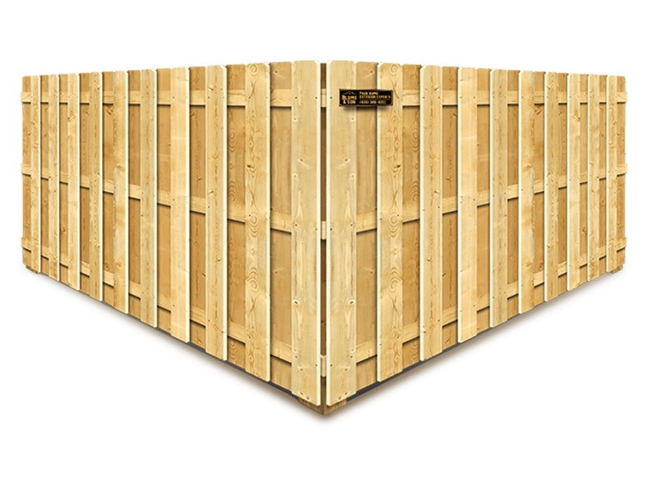 San Augustine TX Shadowbox style wood fence