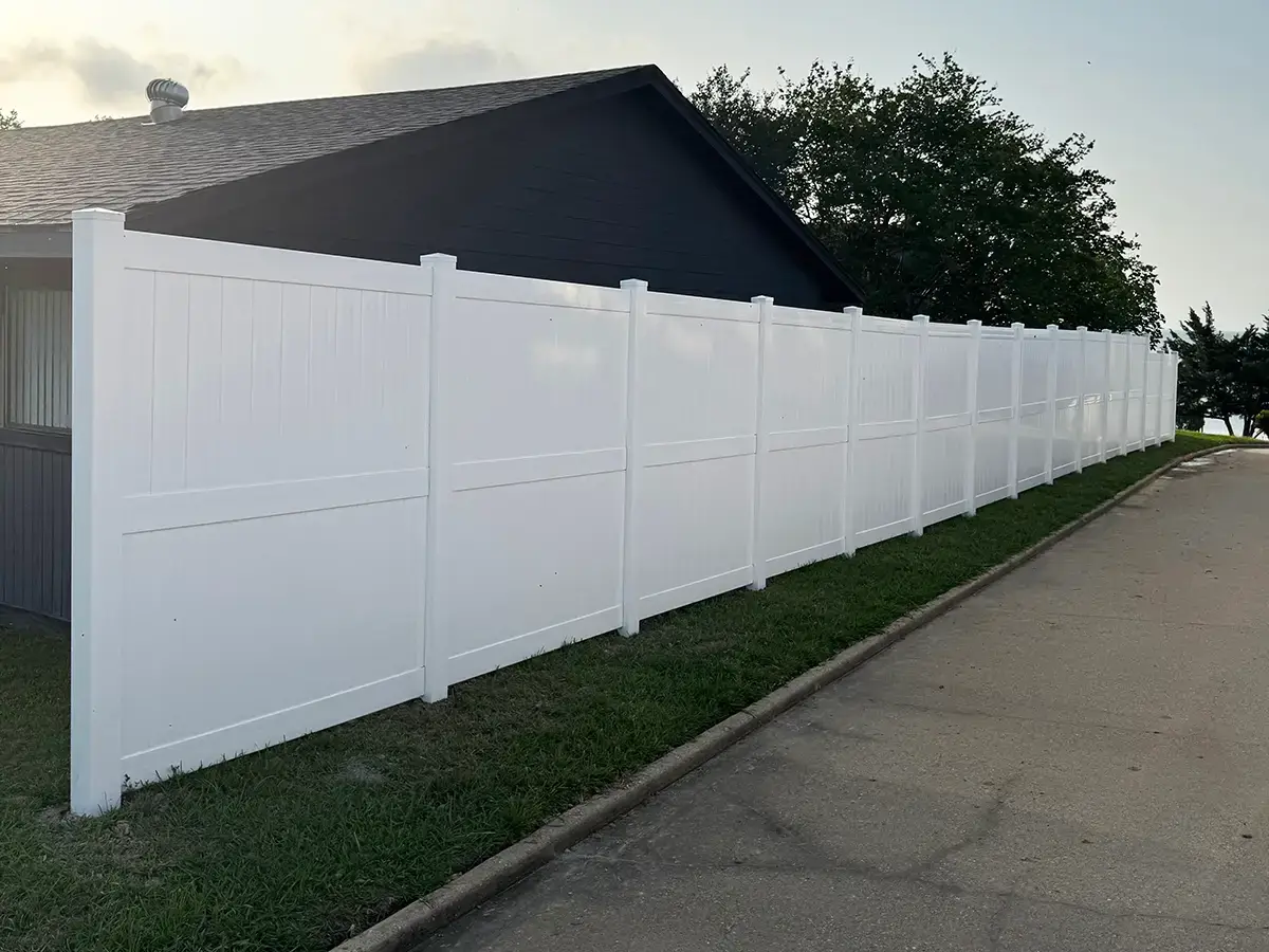 6-Foot White Vinyl Privacy Fence