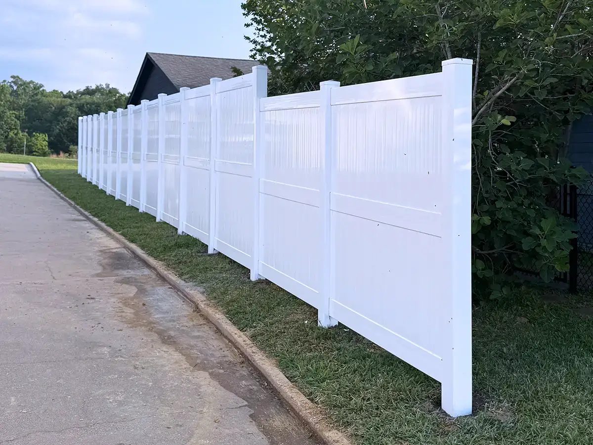6-Foot White Vinyl Semi-Privacy Fence