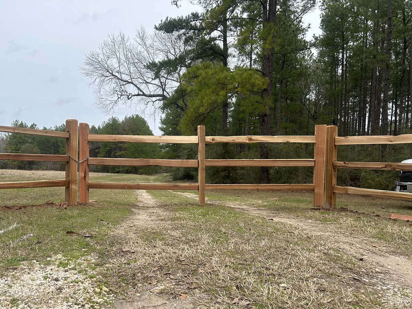 Lufkin TX Split Rail Wood Fencing